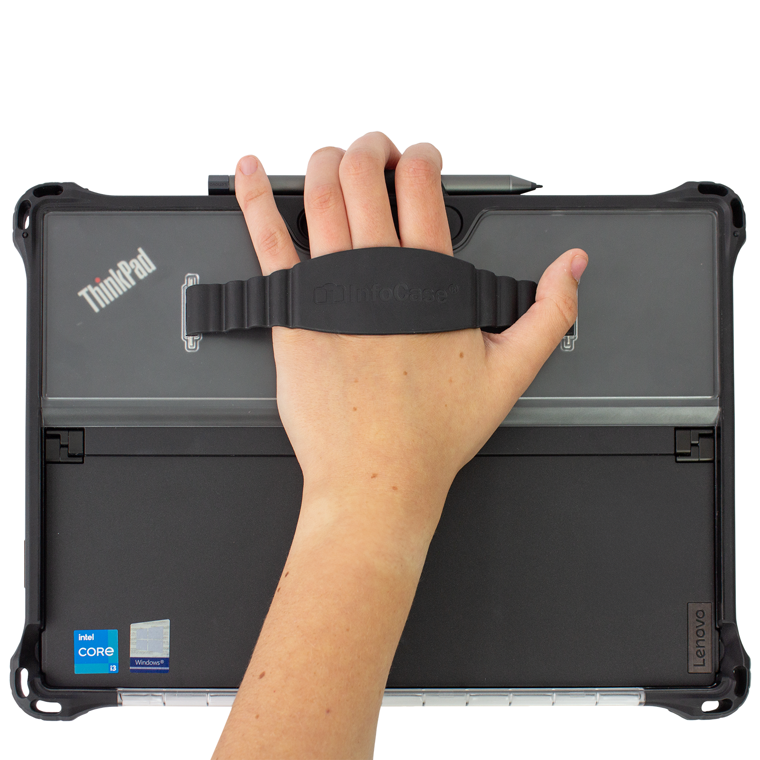 Rugged Case with Silicone Hand Strap for Lenovo X12