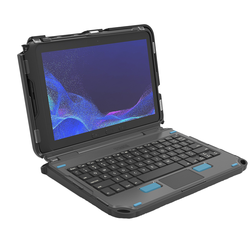 Rugged Case for Samsung Galaxy Tab Active4 Pro and Gamber-Johnson 2in1 Keyboard