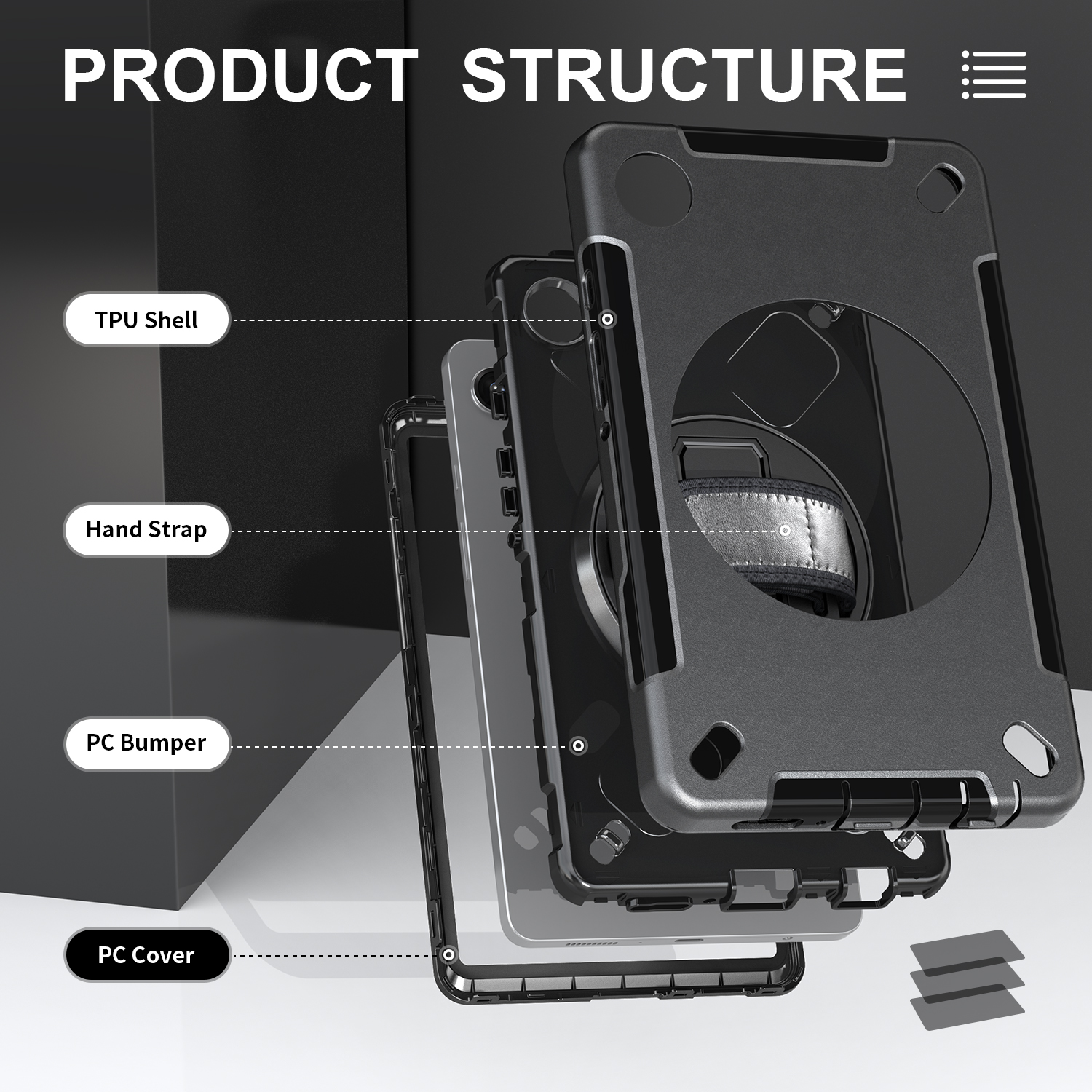 ErGo Pro 360 degrees Case for Samsung Galaxy Tab A9